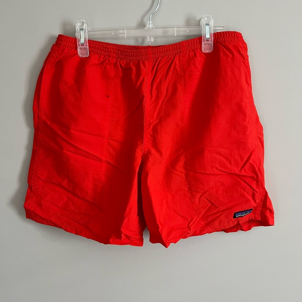Red Patagonia Baggies Swim Trunks, M
